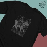 Chatrapati Shivaji maharaj Black and white t shirt print on blackFrame 194
