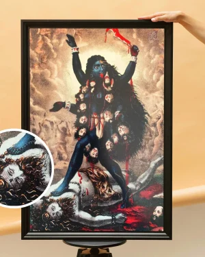 काली माँ – Kali The Mother | BIG Frame 24×18 inches (61X45 cms.) Black Framed  Poster