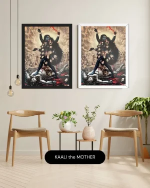 काली माँ – Kali The Mother | BIG Frame 24×18 inches (61X45 cms.) Black Framed  Poster