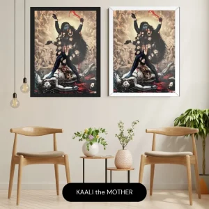 काली माँ – Kali The Mother | BIG Frame 24×18 inches (61X45 cms.) Black Framed Poster