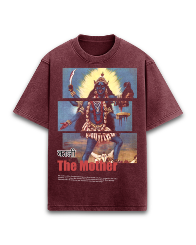 Goddess काली माँ –Kali The Mother |Acid Washed Oversize Tee