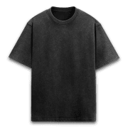 Acid Washed Oversized T shirts – Black-कृष्णः