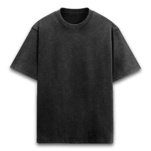 Acid Washed Oversized T shirts – Black-कृष्णः