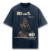 Lord shiva mahadev oversized t shirt navy blue color