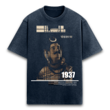 Lord shiva mahadev oversized t shirt navy blue color