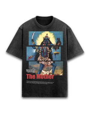 Goddess काली माँ –Kali The Mother |Acid Washed Oversize Tee
