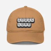 Khaki-Indic-Lore-text-Baseball-Cap-Premium-280-GSM-Cotton-Drill-Fabric-Breathable-Stylish-Universal-Fit