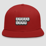 Red- Indic Lore Snapback Cap - Hip Hop Hat, Flat-Brimmed Rock Cap, Adjustable Unisex Snapback