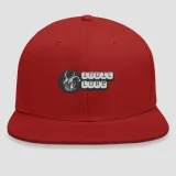 Red- Indic Lore Snapback Cap branding - Hip Hop Hat, Flat-Brimmed Rock Cap, Adjustable Unisex Snapback