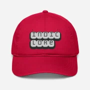 Red-Indic-Lore-text-Baseball-Cap-Premium-280-GSM-Cotton-Drill-Fabric-Breathable-Stylish-Universal-Fit.