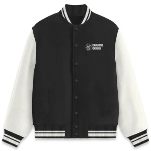 Indiclore black varsity jacket full brand