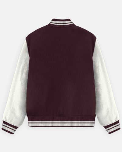 IndicLore Varsity/Lettermen Jacket – Unisex 300 GSM Cotton, Ribbed Hem & Collars, Pre-Shrunk, Sizes XS-3XL