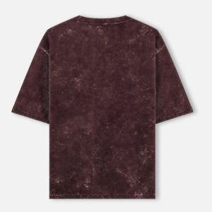 IndicLore Unisex Acid Washed Oversized Tee – Vintage Streetwear Style